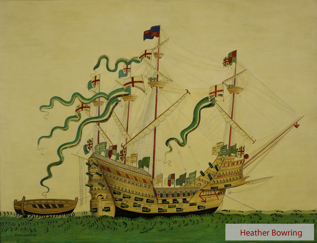 Mary Rose tactile painting by Heather Bowring